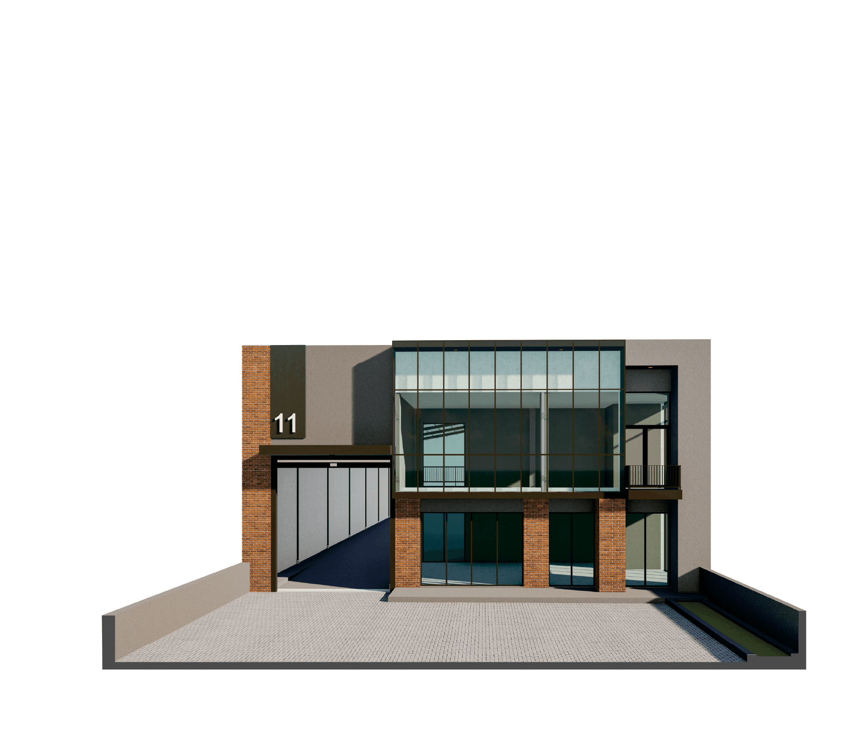 Block F building facade drawing