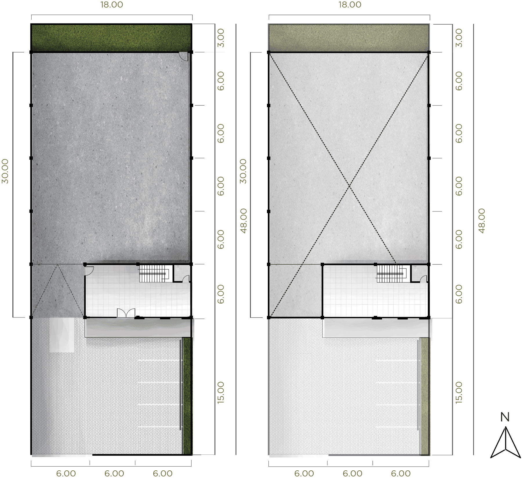 Block F first and second floor plan