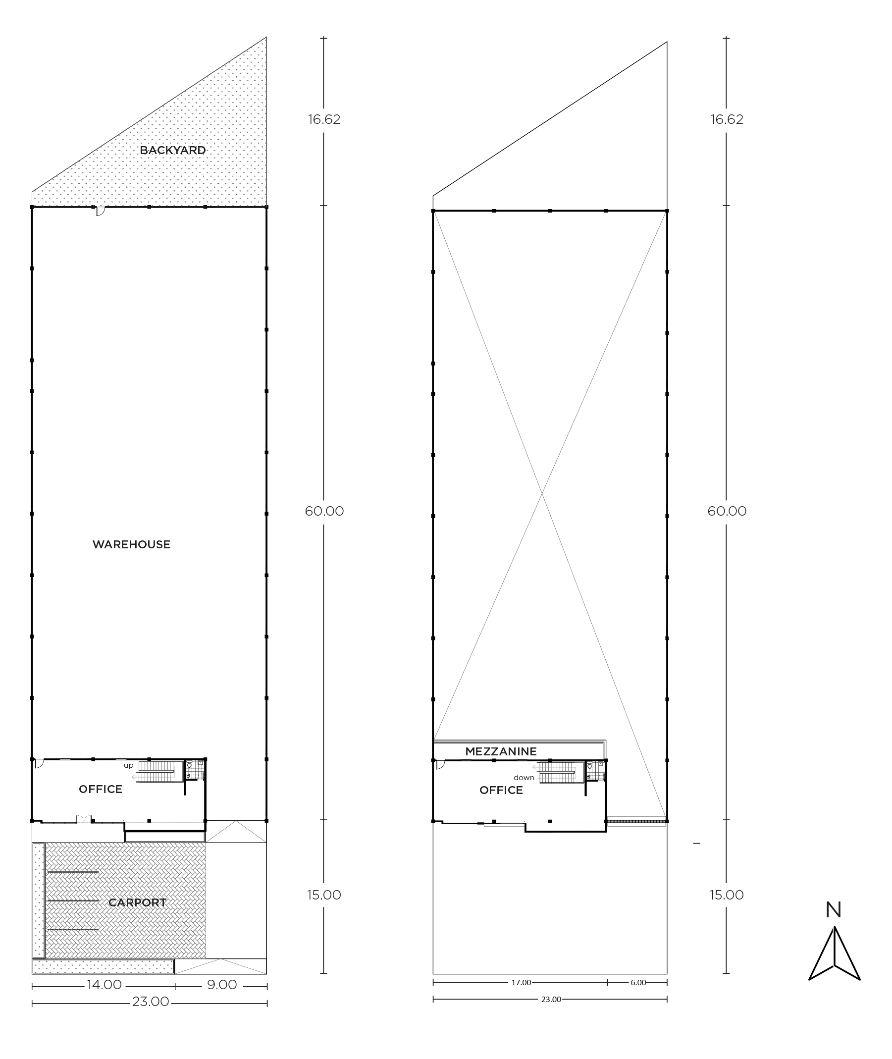 Block Q first and second floor plan