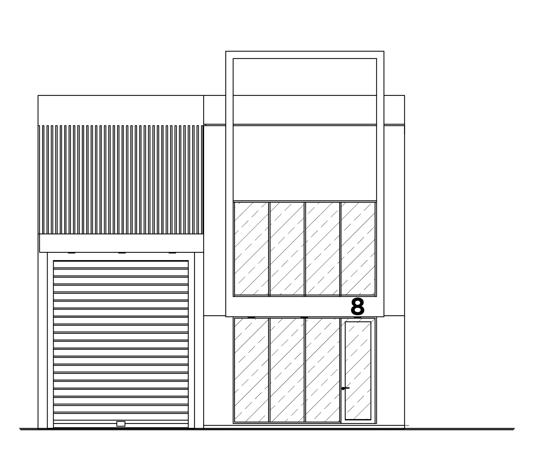 10m x 43m building facade drawing