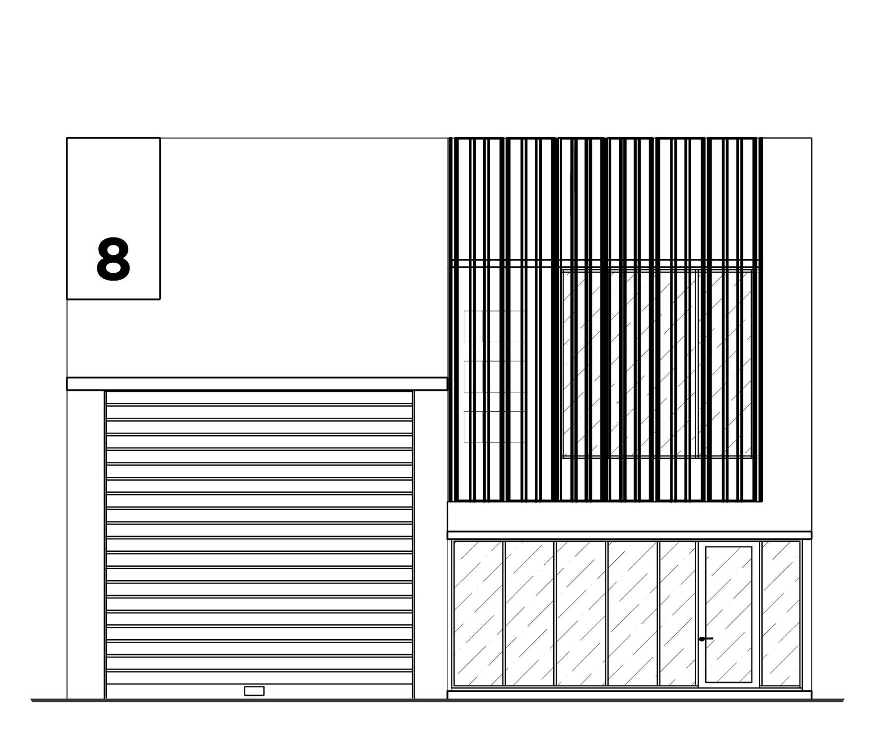 12m x 43m building facade drawing