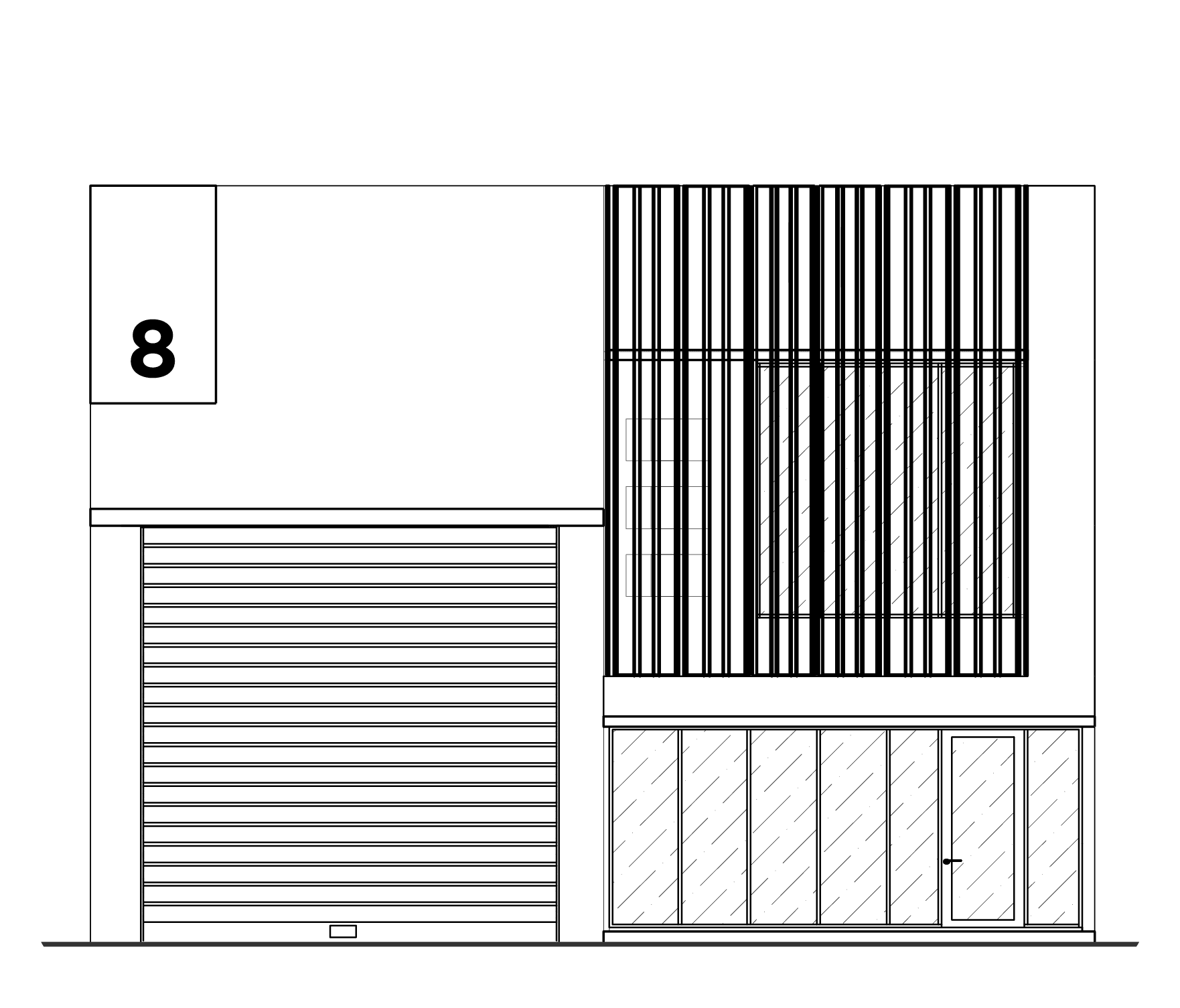18m x 24m building facade drawing